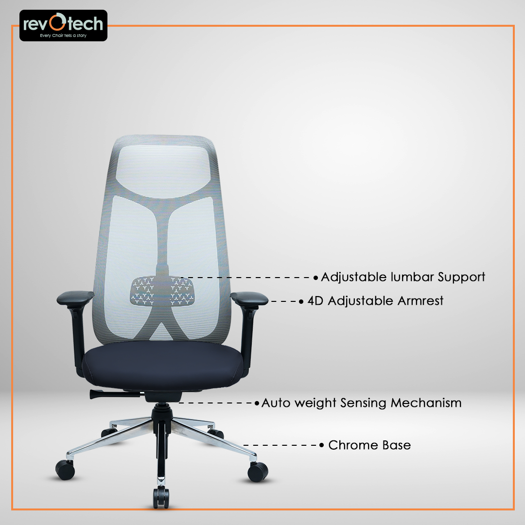 Dominor Executive High-Back Office Chair Navy Blue