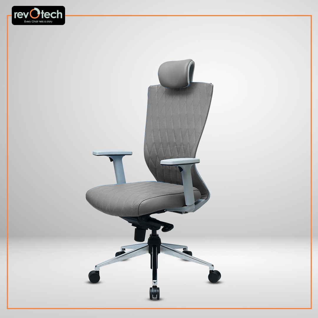 Prominent Full-Cushion Beige Office Chair