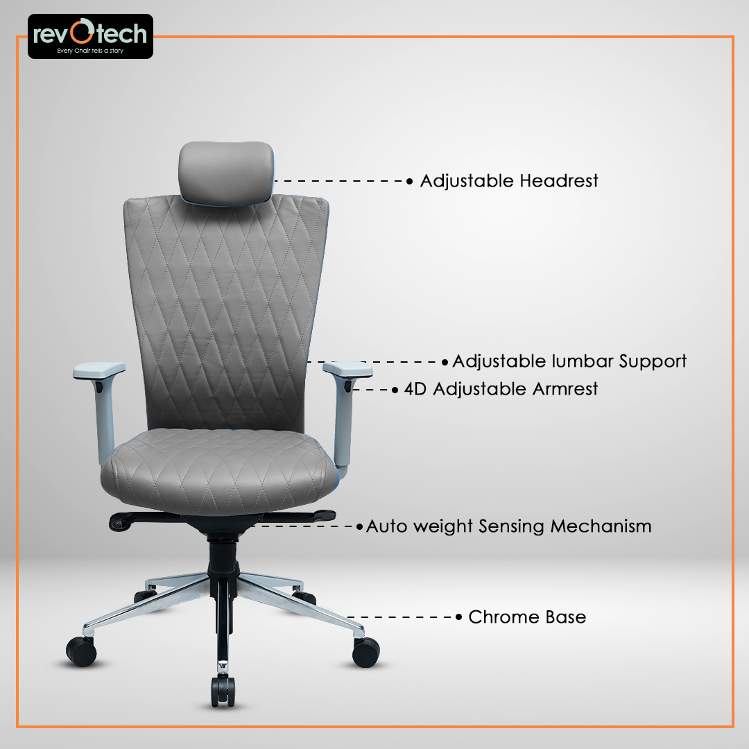 Prominent Full-Cushion Beige Office Chair