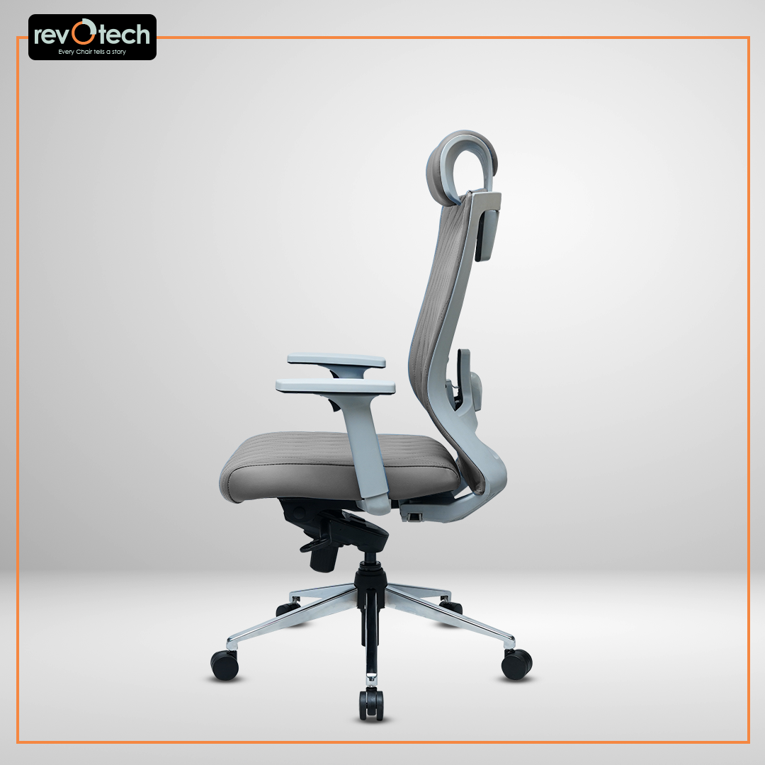 Prominent Full-Cushion Beige Office Chair
