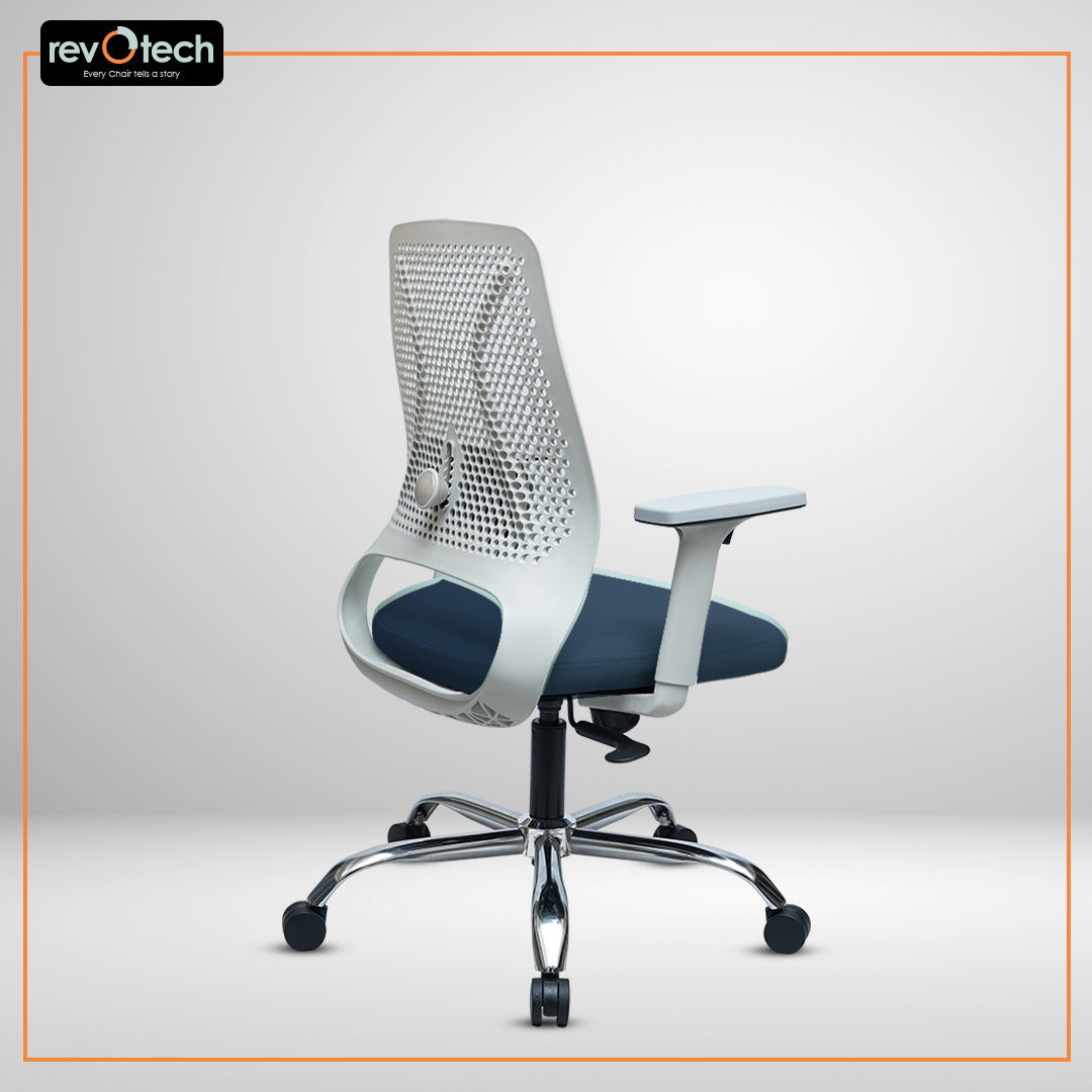 Beehive Mid-Back Office Chair Navy Blue