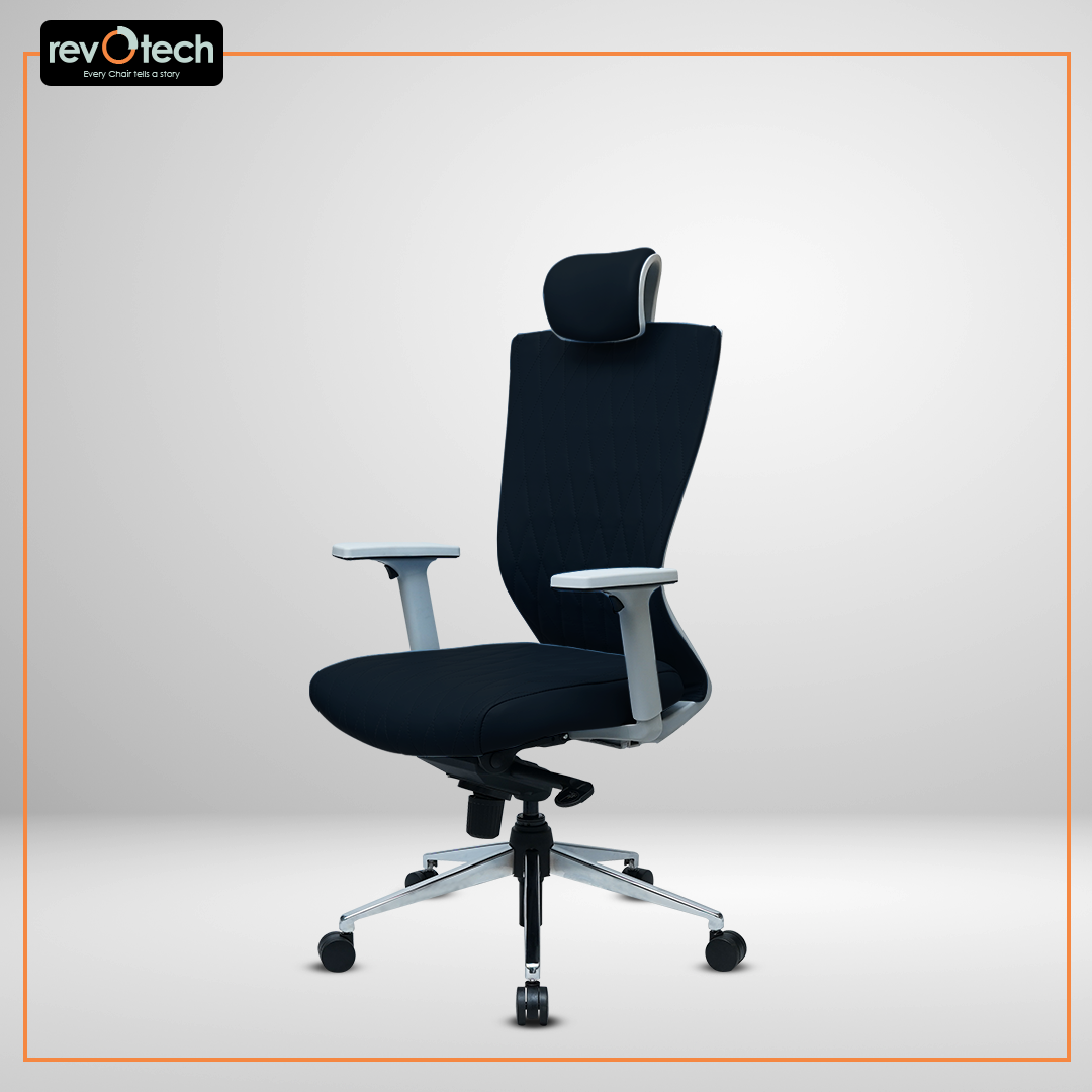 Prominent Full-Cushion Black Office Chair