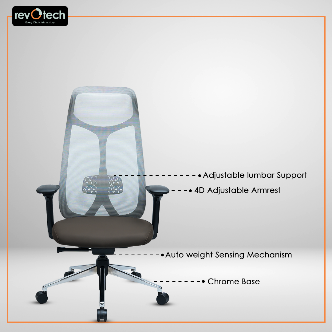 Dominor Executive High-Back Office Chair Brown