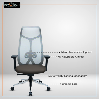 Dominor Executive High-Back Office Chair Brown
