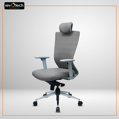 Prominent Full-Cushion Beige Office Chair
