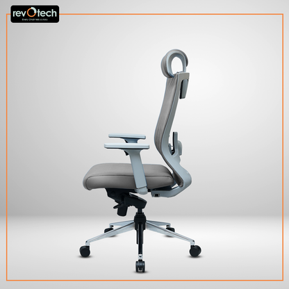 Prominent Full-Cushion Beige Office Chair