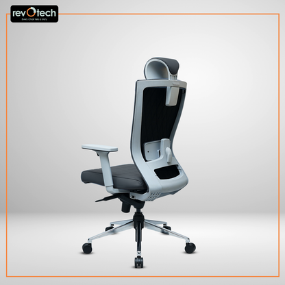 Prominent Full-Cushion Grey Office Chair