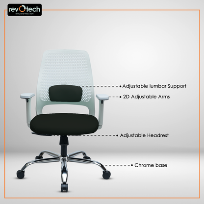 Beehive Mid-Back Office Chair Black
