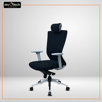 Prominent Full-Cushion Black Office Chair